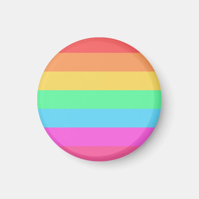 Pastel Rainbow Color Stripes Design  Magnet (Front)
