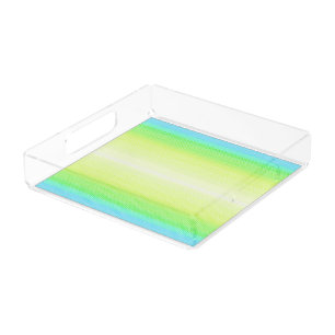 Pastel Rainbow Colorful Abstract Gradient Ombre  Acrylic Tray
