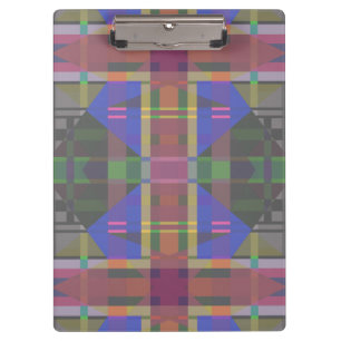 Pastel Rainbow Colorful Geometric Clipboard