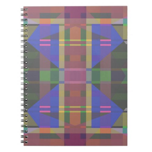 Pastel Rainbow Colorful Geometric Notebook