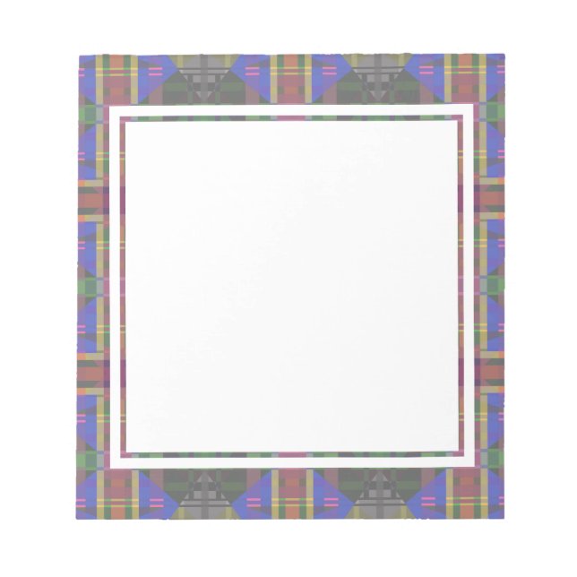 Pastel Rainbow Colorful Geometric Notepad (Front)
