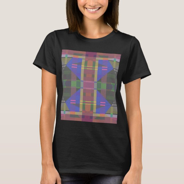 Pastel Rainbow Colorful Geometric T-Shirt (Front)