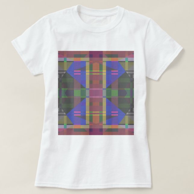 Pastel Rainbow Colorful Geometric T-Shirt (Design Front)