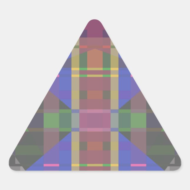 Pastel Rainbow Colorful Geometric Triangle Sticker (Front)