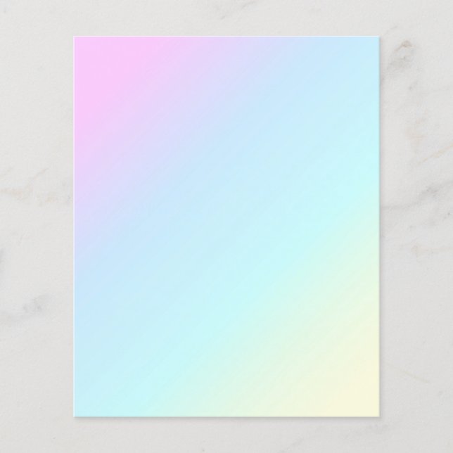 PASTEL RAINBOW COLORFUL GRADIENTS BACKGROUNDS WALL FLYER (Front)