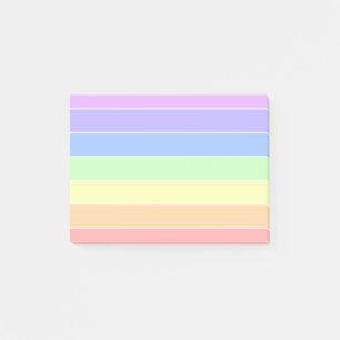 Pastel Rainbow Colorful Stripes Post-it Notes