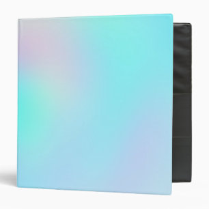 Pastel Rainbow Colors Abstract Blur Gradient Ombre 3 Ring Binder