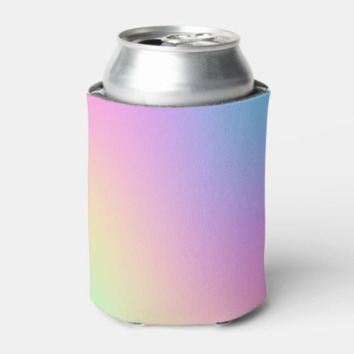 Pastel Rainbow Colors Abstract Blur Gradient Ombre Can Cooler