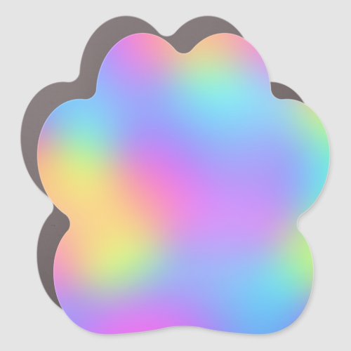 Pastel Rainbow Colors Abstract Blur Gradient Ombre Car Magnet