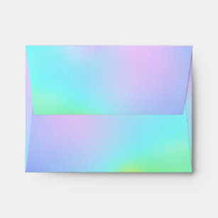 Pastel Rainbow Colors Abstract Blur Gradient Ombre Envelope