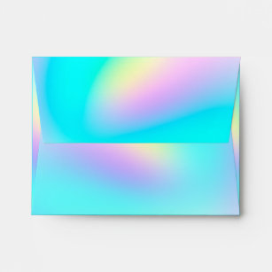 Pastel Rainbow Colors Abstract Blur Gradient Ombre Envelope