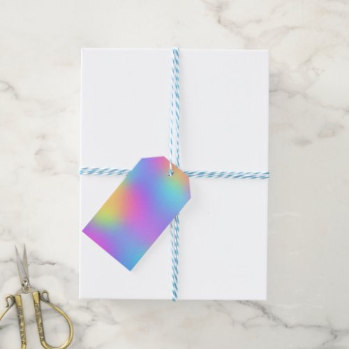 Pastel Rainbow Colors Abstract Blur Gradient Ombre Gift Tags