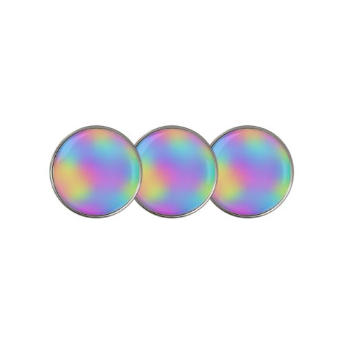 Pastel Rainbow Colors Abstract Blur Gradient Ombre Golf Ball Marker