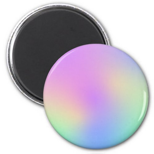 Pastel Rainbow Colors Abstract Blur Gradient Ombre Magnet
