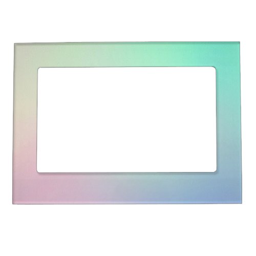 Pastel Rainbow Colors Abstract Blur Gradient Ombre Magnetic Frame