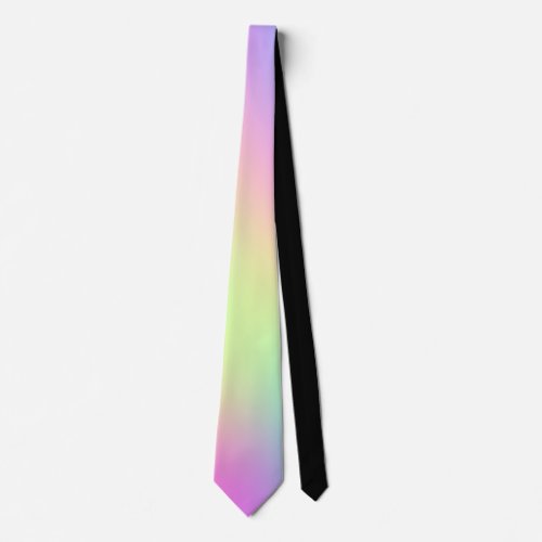 Pastel Rainbow Colors Abstract Blur Gradient Ombre Neck Tie
