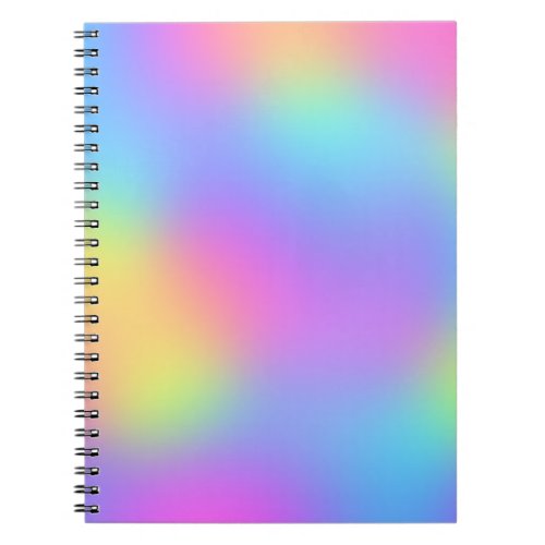 Pastel Rainbow Colors Abstract Blur Gradient Ombre Notebook