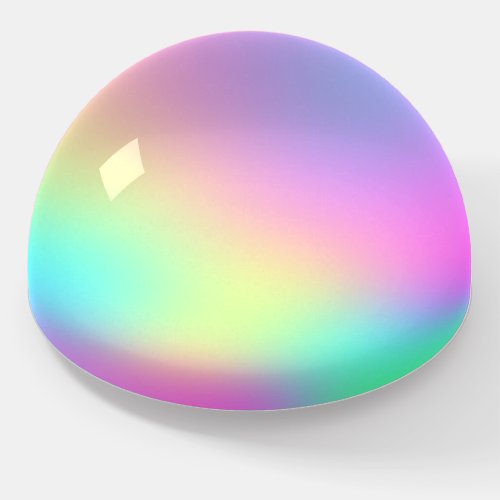 Pastel Rainbow Colors Abstract Blur Gradient Ombre Paperweight