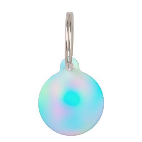 Pastel Rainbow Colors Abstract Blur Gradient Ombre Pet ID Tag