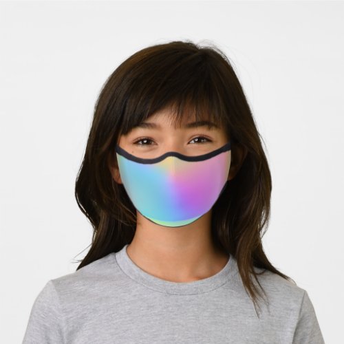 Pastel Rainbow Colors Abstract Blur Gradient Ombre Premium Face Mask