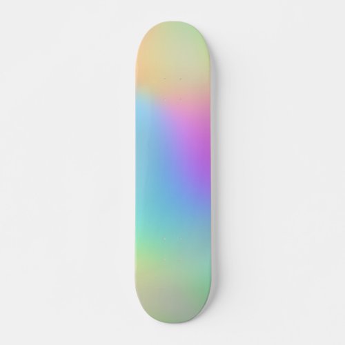 Pastel Rainbow Colors Abstract Blur Gradient Ombre Skateboard
