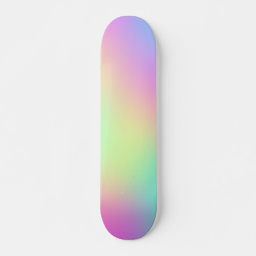 Pastel Rainbow Colors Abstract Blur Gradient Ombre Skateboard