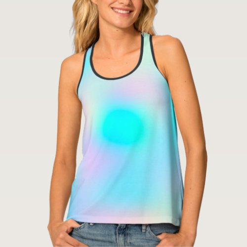 Pastel Rainbow Colors Abstract Blur Gradient Ombre Tank Top
