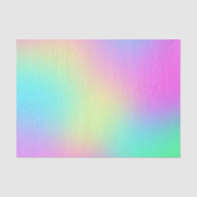 Pastel Rainbow Colors Abstract Blur Gradient Ombre Tissue Paper (Front)