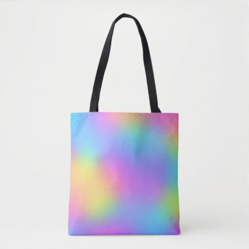 Pastel Rainbow Colors Abstract Blur Gradient Ombre Tote Bag