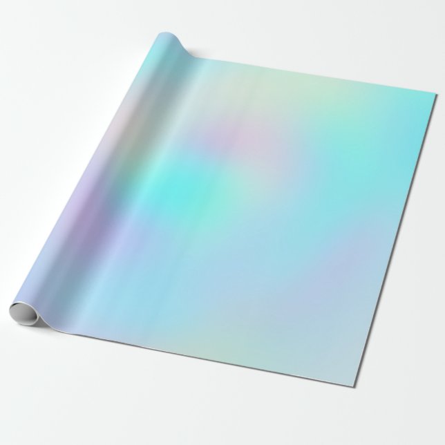 Pastel Rainbow Colors Abstract Blur Gradient Ombre Wrapping Paper (Unrolled)