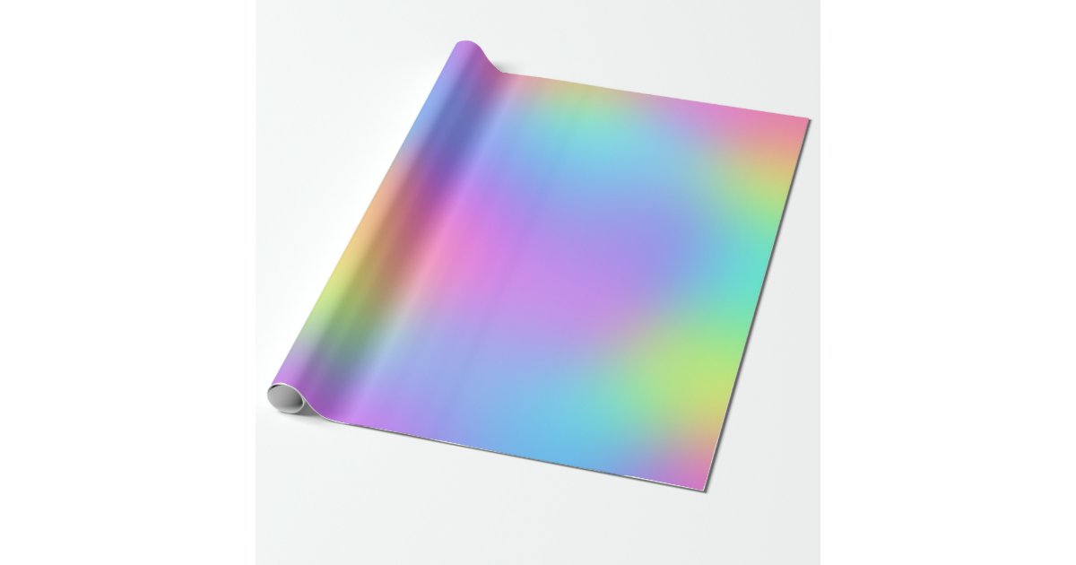 Pastel Rainbow Colors Abstract Blur Gradient Ombre Wrapping Paper Zazzle