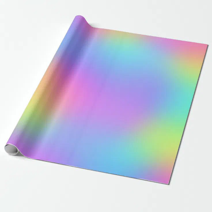 Pastel Rainbow Colors Abstract Blur Gradient Ombre Wrapping Paper Zazzle