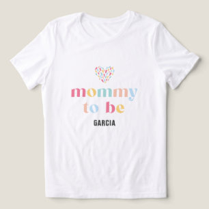 Pastel Rainbow Colors Baby Shower Mommy to be Tri-Blend Shirt