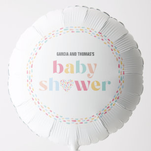 Pastel Rainbow Colors Baby Shower Personalized Balloon