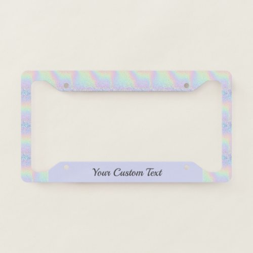 Pastel Rainbow Colors Personalized Name License Plate Frame