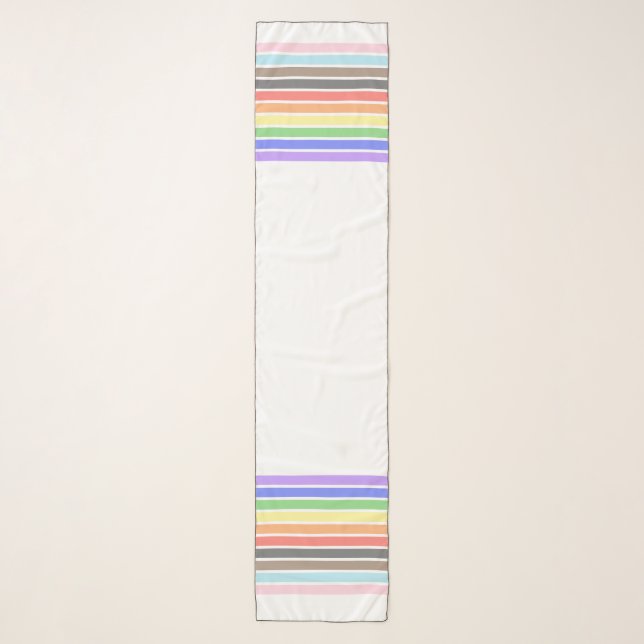 Pastel Rainbow Colors Scarf (Front)