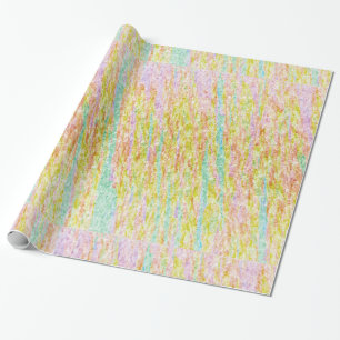 Pastel Rainbow Colors Scribbles Wrapping Paper