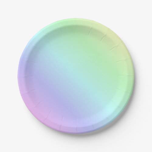 Pastel Rainbow Coloured Stripes Paper Plates