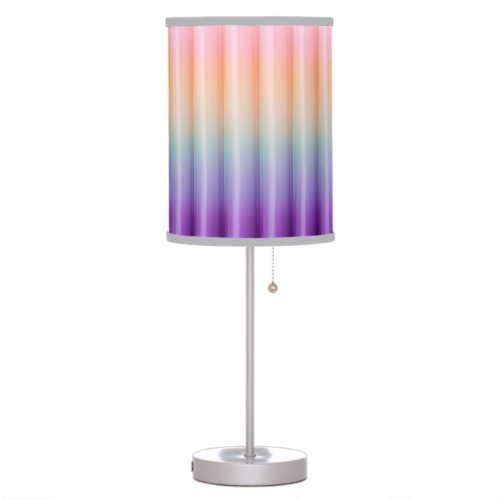 Pastel Rainbow Columns Table Lamp