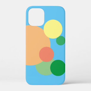 pastel rainbow confetti circles iPhone case
