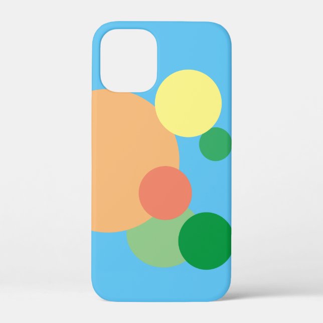 pastel rainbow confetti circles iPhone case (Back)