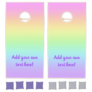 Pastel Rainbow Cornhole Set