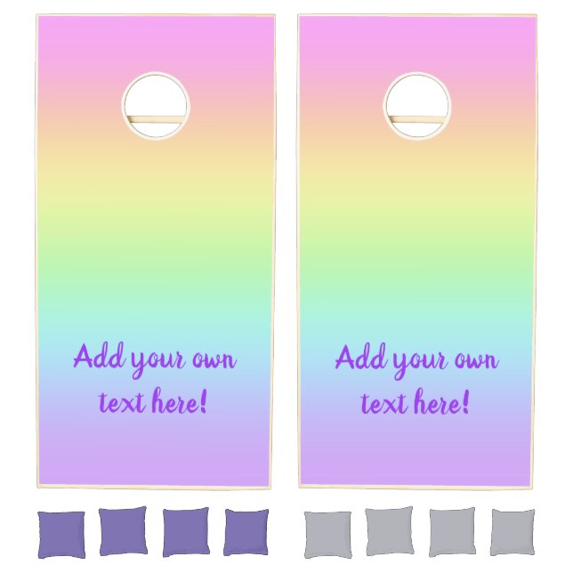Pastel Rainbow Cornhole Set (Set)