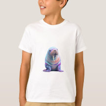 Pastel Rainbow Cotton Candy Walrus Kids