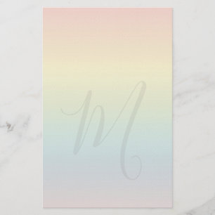 Pastel Rainbow Custom Stationery Paper