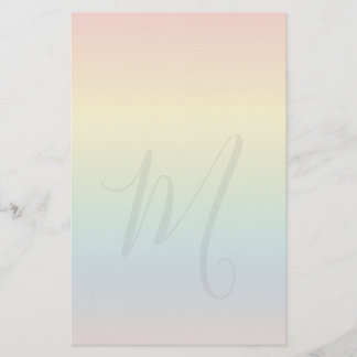 Pastel Rainbow Custom Stationery Paper 