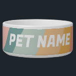 Pastel Rainbow Customized Dog Pet Water Food Bowl<br><div class="desc">Add your pet's name,  your own text or leave it blank! Check my shop for more designs or let me know if you'd like something custom.</div>