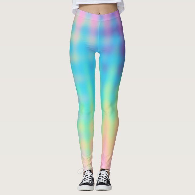 Pastel Rainbow Design Leggings (Front)