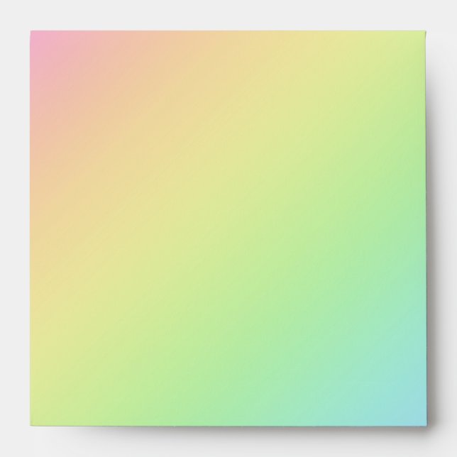 Pastel Rainbow Diagonal Gradient Envelopes (Front)