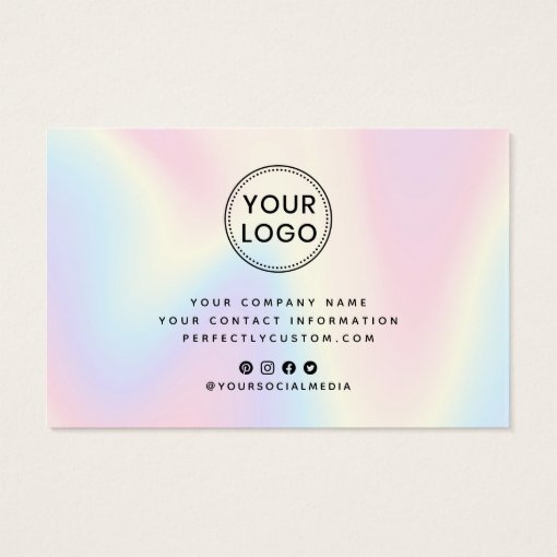 Pastel rainbow discount code thank you insert card Zazzle